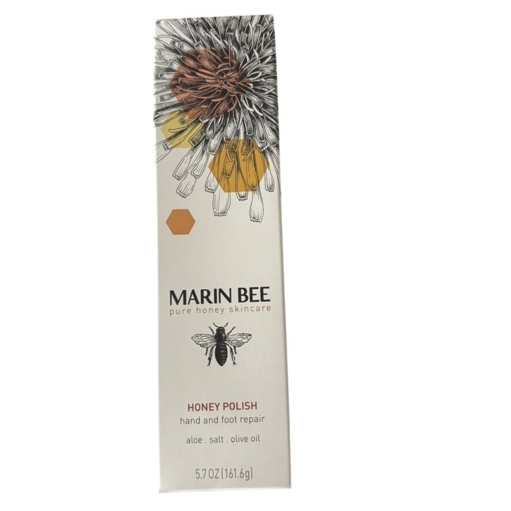 Marin Bee‎ Honey Polish Hand and Foot Repair Skincare 5.7oz Aloe Salt Olive Oil